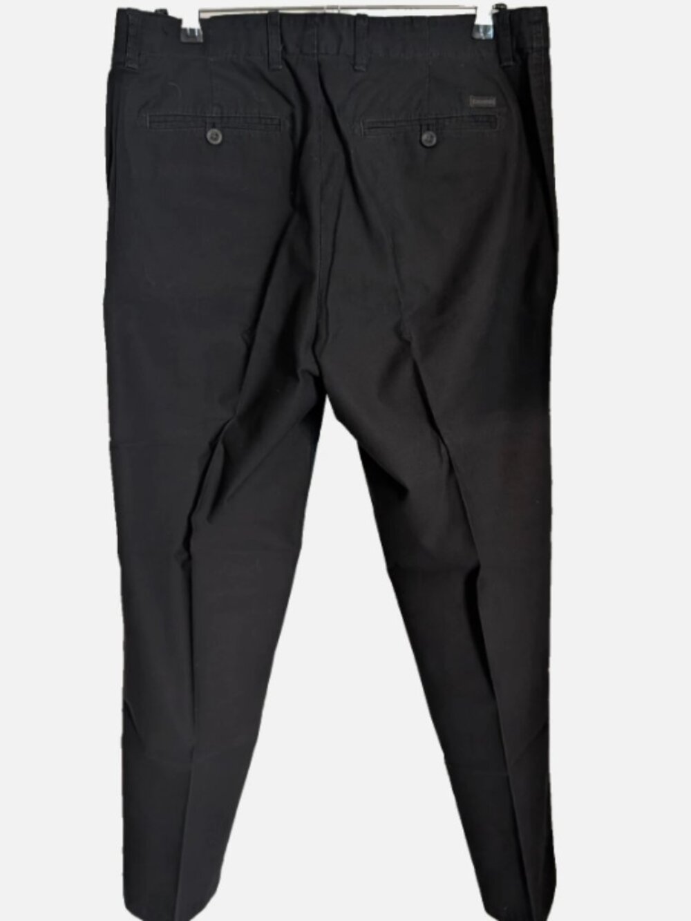 Calvin Klein Men's 34x32 Black Micro Ribbed Cotton Straight Leg Chino Pants